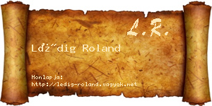 Lédig Roland névjegykártya