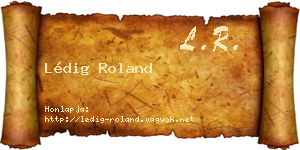 Lédig Roland névjegykártya