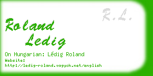roland ledig business card